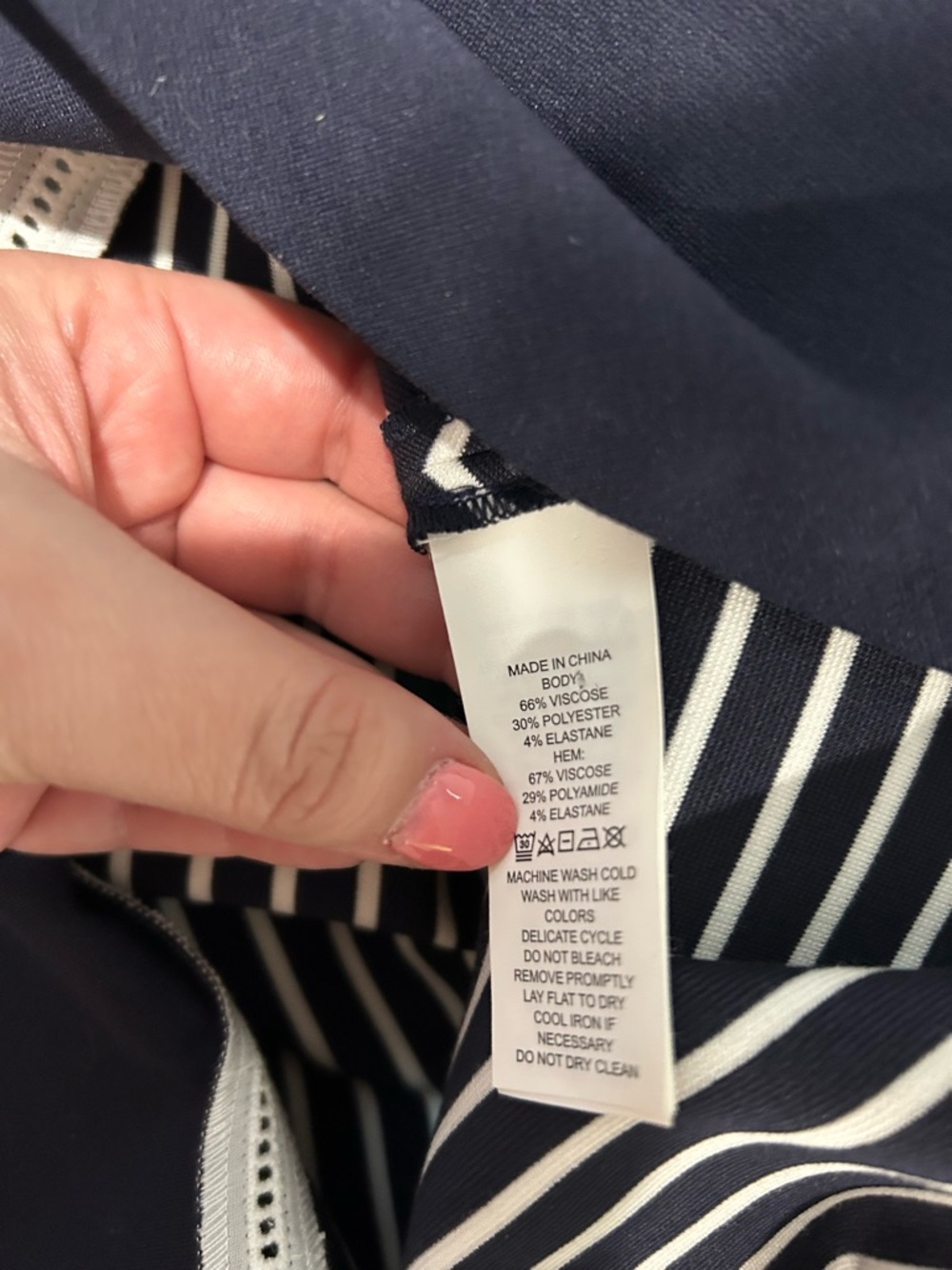 Kate Spade Striped Navy and White Fit-and-Flare Dress - Picture 4 of 4